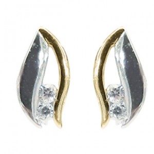 Boucles d'oreilles en argent, zircon, SI0267BO2T